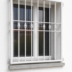 reja ventana fija con detalle decorativo