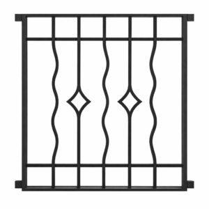 reja ventana fija ondulada