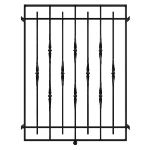 Reja para ventana fija a medida MOD-15 – Diseño Clásico con Volumen Exterior Reja para ventana fija a medida MOD-15 – Diseño Clásico con Volumen Exterior