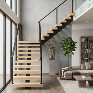 Escalera en L a Medida ESC-L03 – Diseño Arquitectónico Moderno