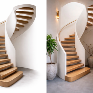 Escalera de Caracol a Medida ESC-03 – Diseño Arquitectónico Minimalista