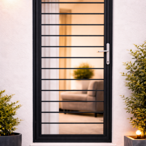 Reja abatible para puerta a medida MOD-P02 – Diseño Horizontal Moderno