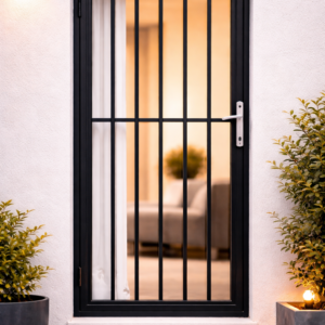 Reja abatible para puerta a medida MOD-P01 – Diseño Básico Vertical