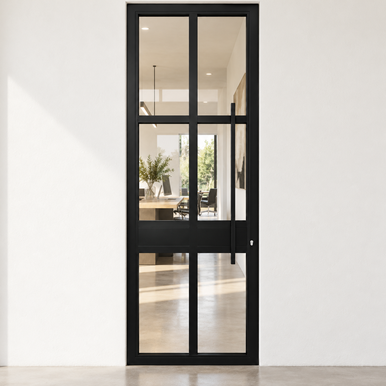 Puerta metálica abatible industrial 101x300cm - Imagen 2